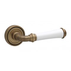   Tasha Matt Súrolt Bronz-Fehér Porcelán Betétes Körrozettás
