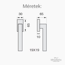 Cubic Rozsdamentes acél ablakkilincs