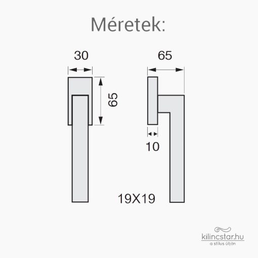 Cubic Rozsdamentes acél ablakkilincs