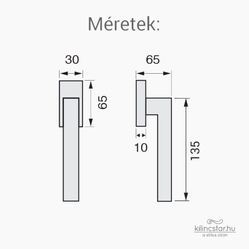Prisma Matt króm ablakkilincs