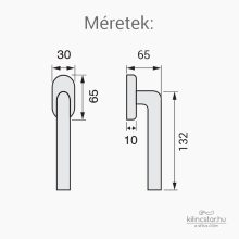 Marion Matt fekete ablakkilincs