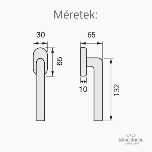 Marion Matt fekete ablakkilincs