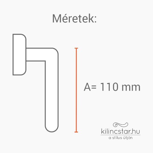 Valentina Patinás réz ablakkilincs