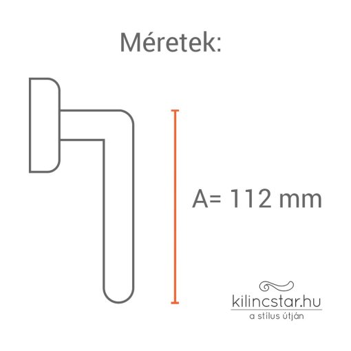 Raffaella Fényes réz ablakkilincs
