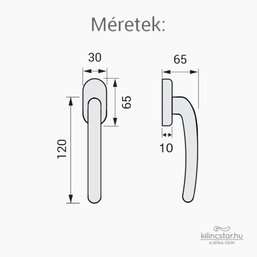 Galaxy Matt króm ablakkilincs