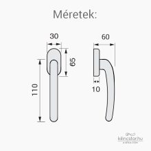 Claudia Vario Fényes króm ablakkilincs