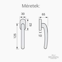 Galaxy Rozsdamentes acél ablakkilincs