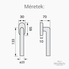 Image pro Rozsdamentes acél ablakkilincs