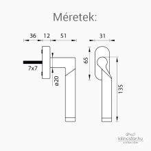 Viva Króm-Rozsdamentes acél ablakkilincs