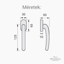 Vesta Króm-inox ablakkilincs