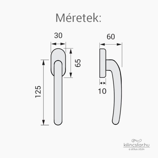 Vesta Króm-inox ablakkilincs