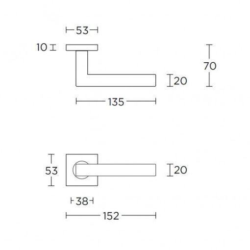 Formani Basics BSQ1 PVD Fegyverszürke négyzetrozettás