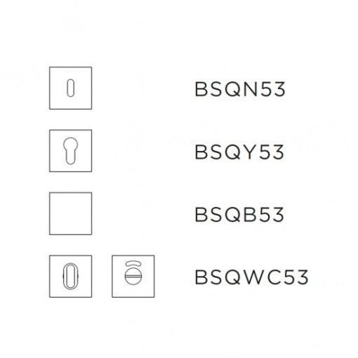 Formani Basics BSQ1 Szatén rozsdamentes acél négyzetrozettás