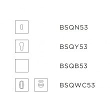 Formani Basics BSQ2 Szatén rozsdamentes acél négyzetrozettás