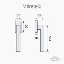 Italia Matt króm ablakkilincs